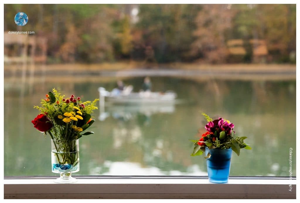 Virginia Aquarium Wedding - A boat overlooks behind Jaime and Nathan's Wedding Decorations